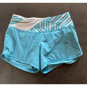 Lululemon Size 4 Groovy Run Shorts Blue Turquoise